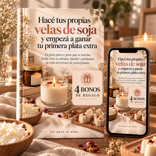 Hacé tus propias Velas de Soja y Empezá a ganar tu primera plata extra. + 4 Bonus